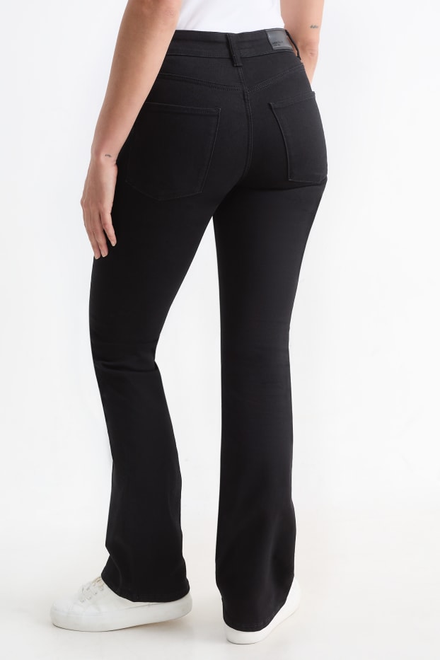 Femei - Bootcut jeans - talie medie - LYCRA® - negru