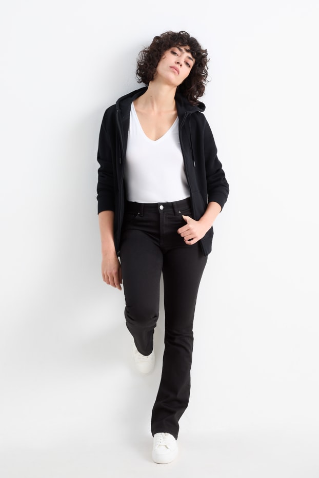 Femei - Bootcut jeans - talie medie - LYCRA® - negru