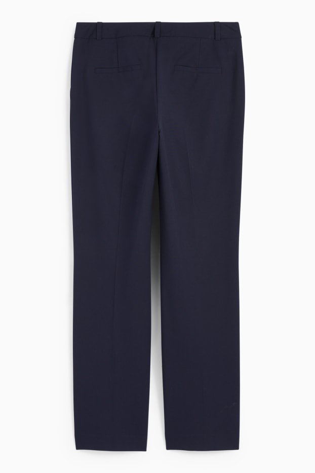 Femei - Pantaloni office - talie medie - straight fit - Mix & Match - albastru închis