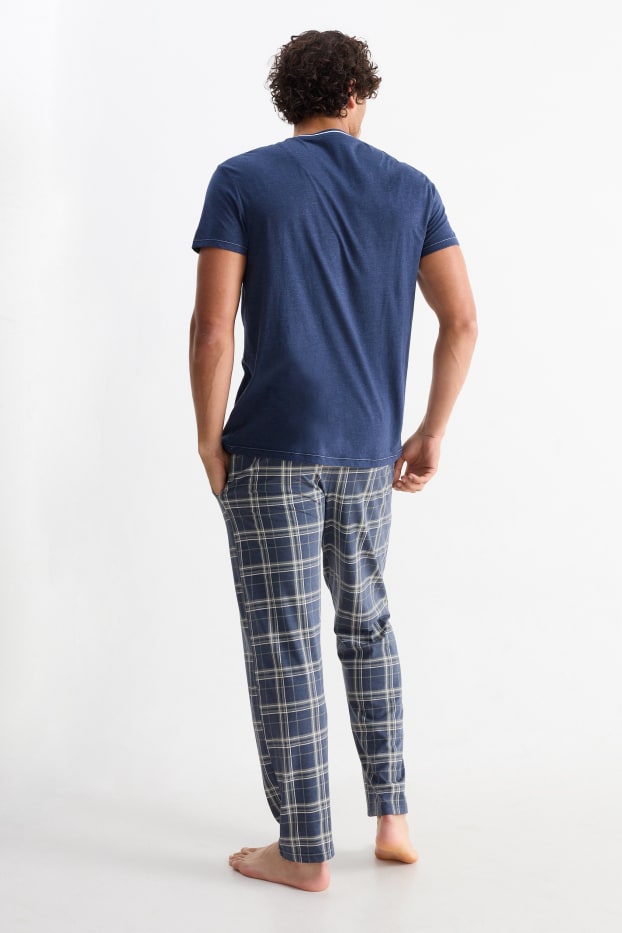 Hommes - Pyjama - bleu foncé