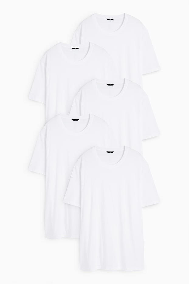 Bărbați - Multipack 5 buc. - tricou - alb