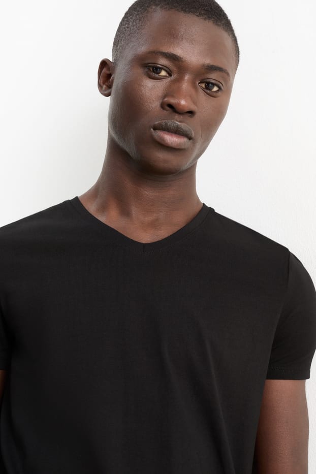 Bărbați - Tricou - slim fit - Flex - negru