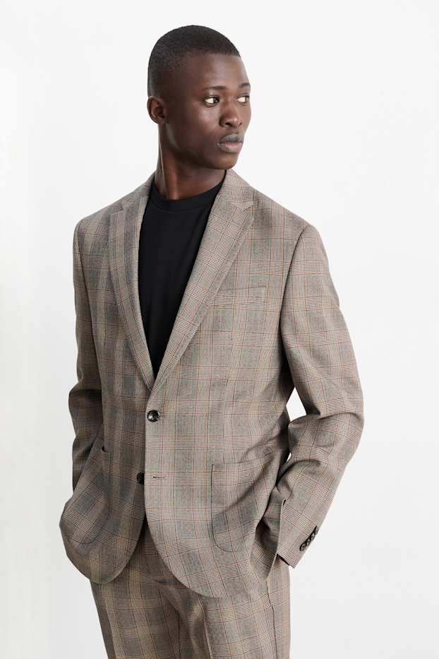 Bărbați - Sacou modular - slim fit - Flex - maro