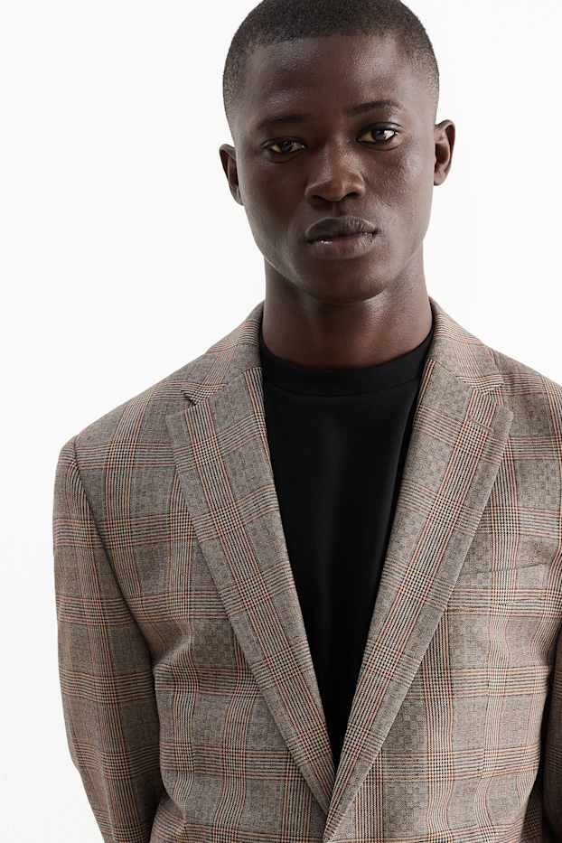 Bărbați - Sacou modular - slim fit - Flex - maro