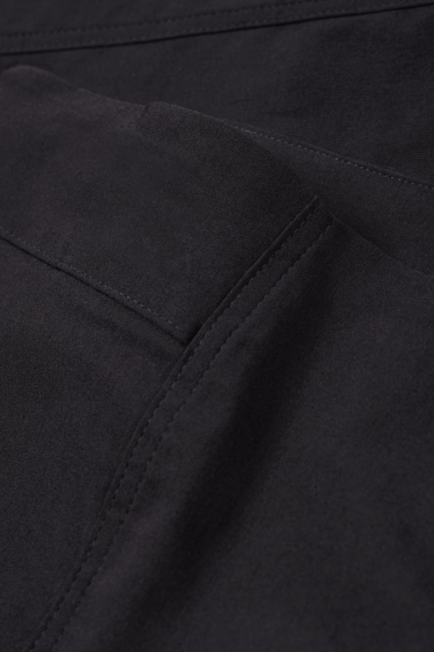 Femei - Pantaloni de stofă - talie înaltă - straight fit - LYCRA® - negru