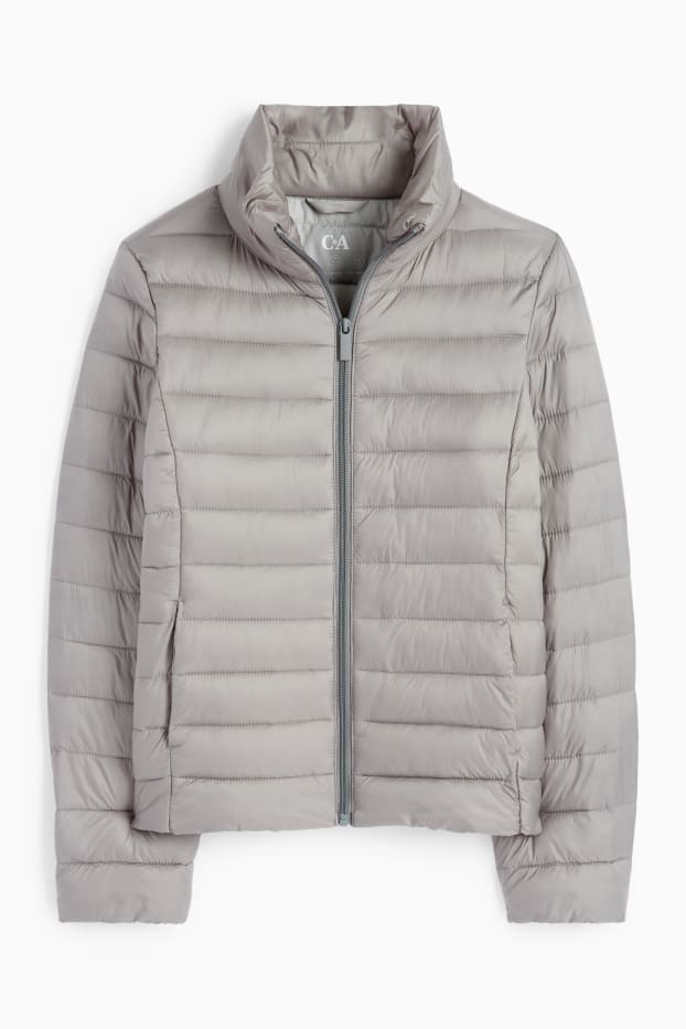 Dámské - Prošívaná bunda - šedá