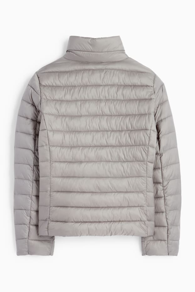 Dámské - Prošívaná bunda - šedá