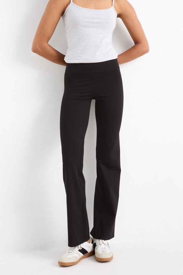 Women - Flared leggings - black