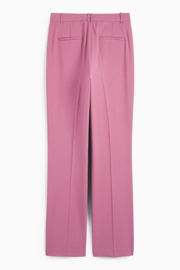 Femei - Pantaloni office - talie medie - straight fit - violet