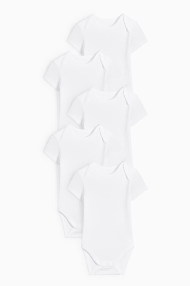 Unisex - Paquet de 5 - bodi per a nadó - blanc