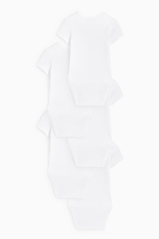 Unisex - Paquet de 5 - bodi per a nadó - blanc