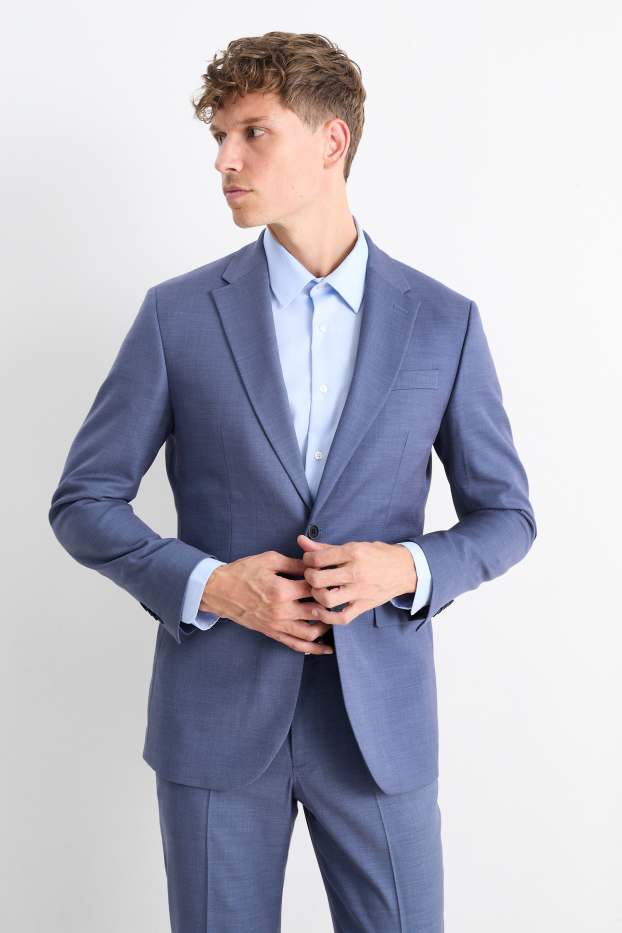 Bărbați - Sacou modular - regular fit - Flex - albastru