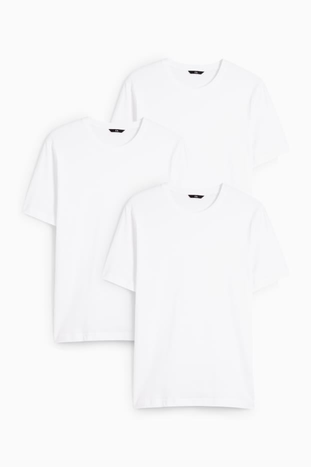 Bărbați - Multipack 3 buc. - tricou - regular fit - alb