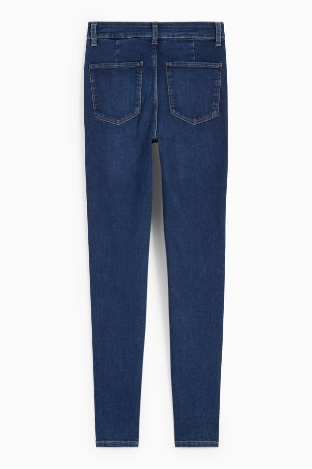 Femei - Jegging jeans - talie înaltă - denim-albastru închis