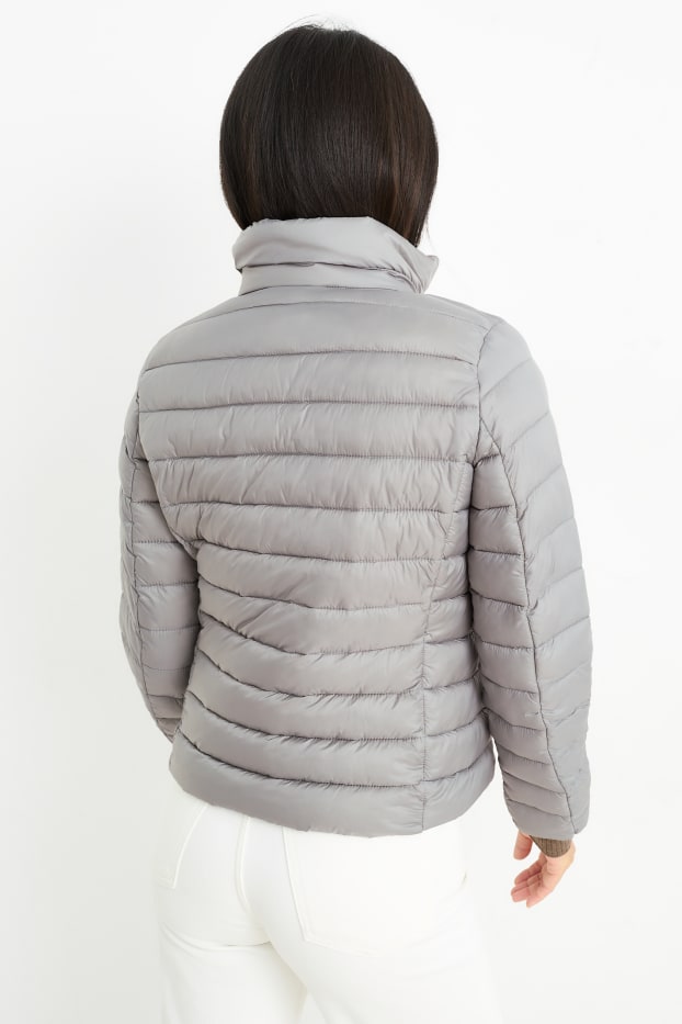 Dámské - Prošívaná bunda - šedá