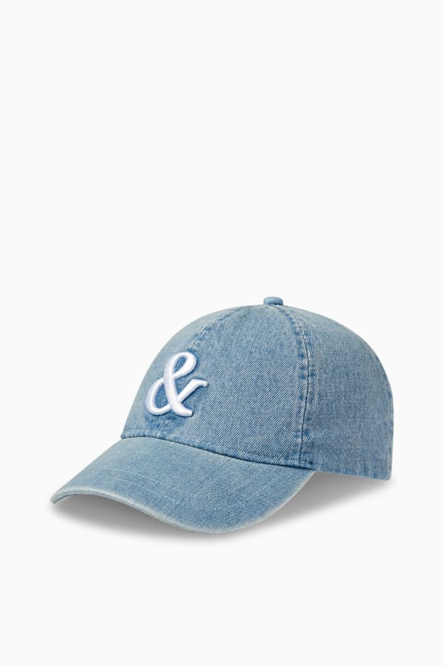 Men - Denim cap - denim-light blue