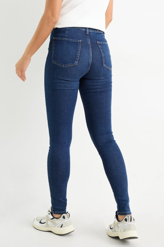 Femei - Jegging jeans - talie înaltă - denim-albastru închis