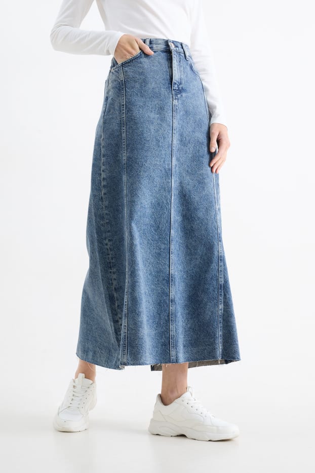 Femei - Fustă de blugi - denim-albastru