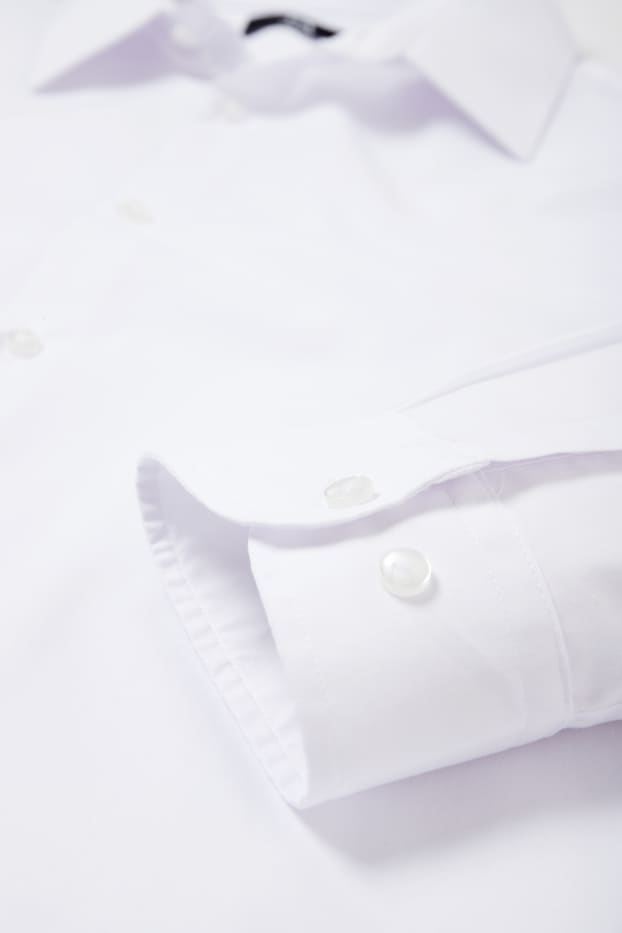 Bărbați - Cămașă office - slim fit - guler Kent - alb