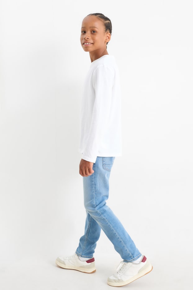 Copii - Băieți - Multipack 2 perechi - slim jeans - betelie extra-lată - albastru