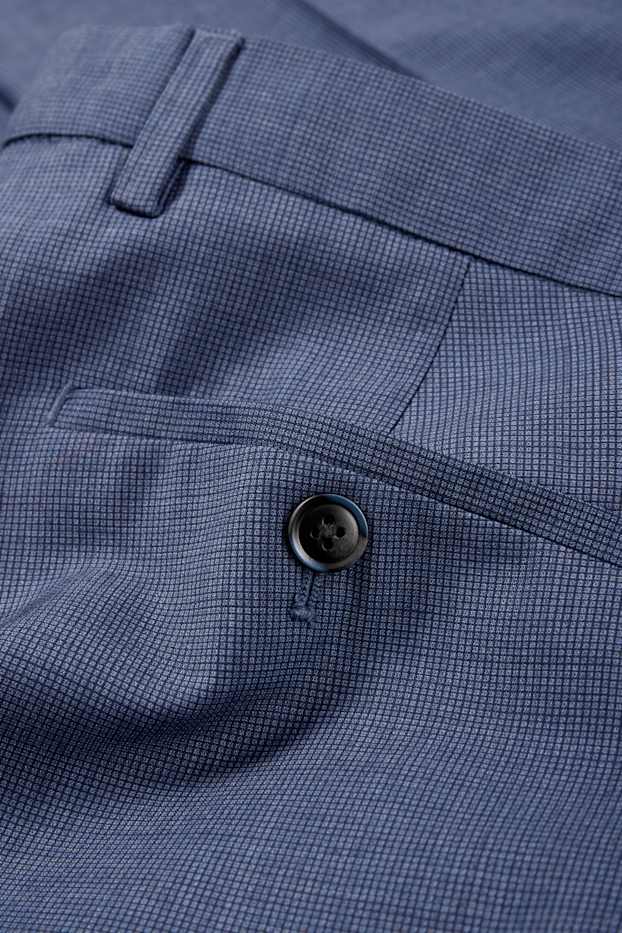Bărbați - Pantaloni modulari din lână - regular fit - cu model - albastru închis