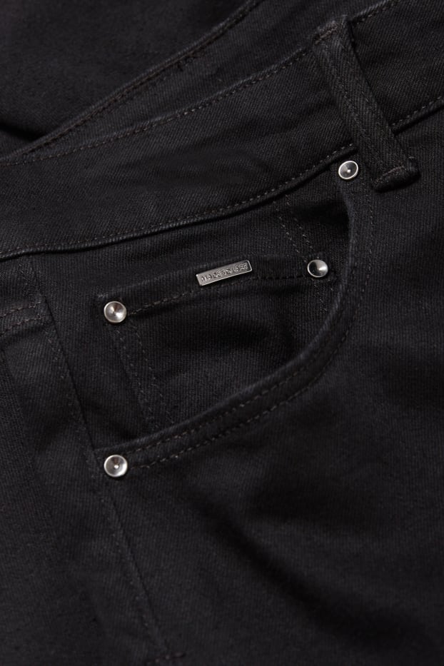 Femei - Straight jeans - talie medie - LYCRA® - negru