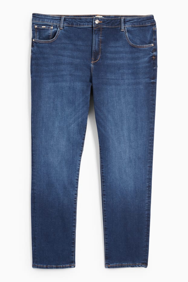 Femei - Slim jeans - talie medie - jeans modelatori - Flex - LYCRA® - denim-albastru închis