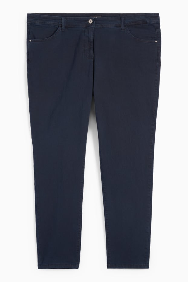 Femei - Slim jeans - talie medie  - albastru închis