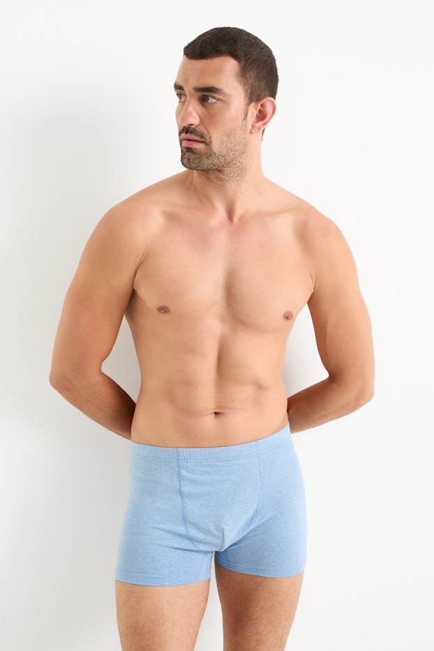 Bărbați - Multipack 5 buc. - chiloți boxer - albastru închis