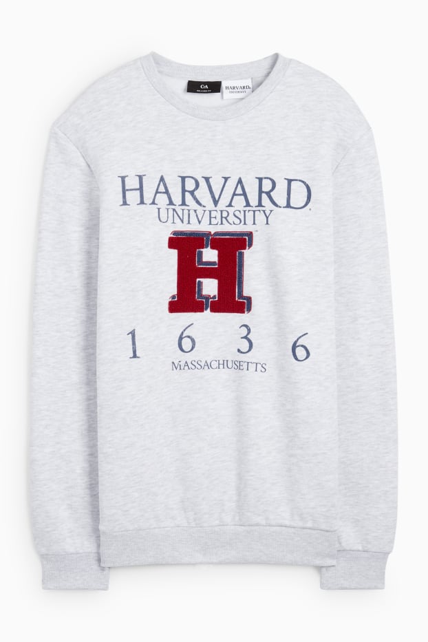 Bărbați - Bluză de molton - Harvard University - gri deschis melanj