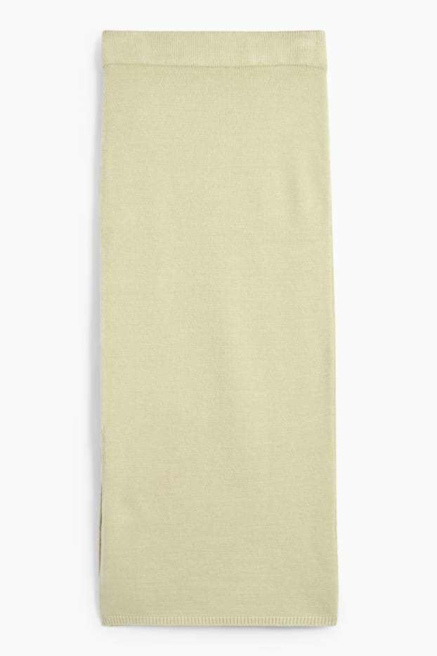 Femei - Fustă din tricot - verde mentă