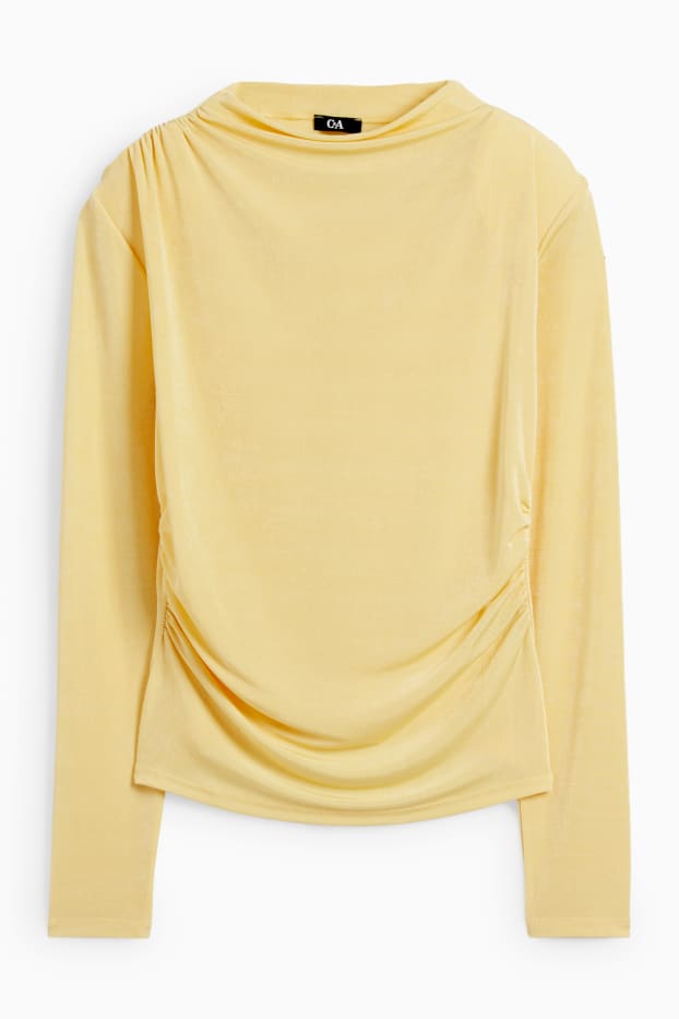 Femei - Tricou cu mânecă lungă - galben
