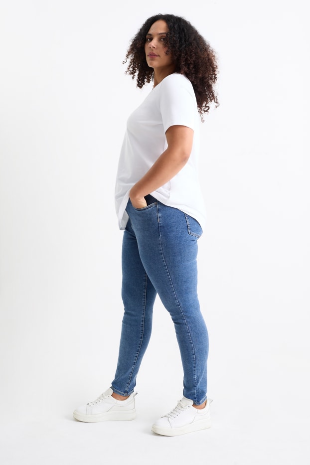Femei - Jegging jeans - talie înaltă - denim-albastru