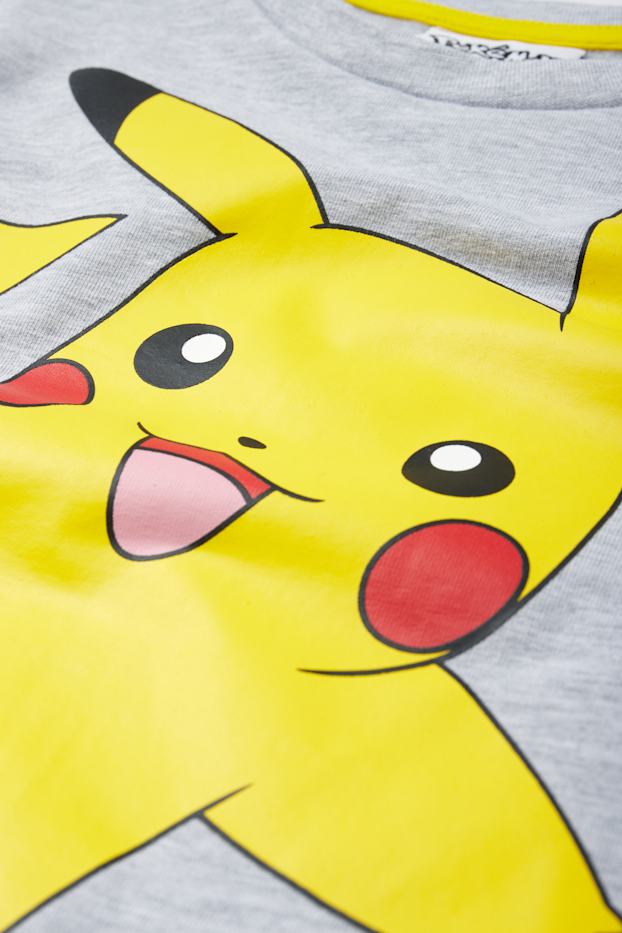 Copii - Băieți - Pokémon - set - pijama și mască de dormit - 3 piese - gri deschis