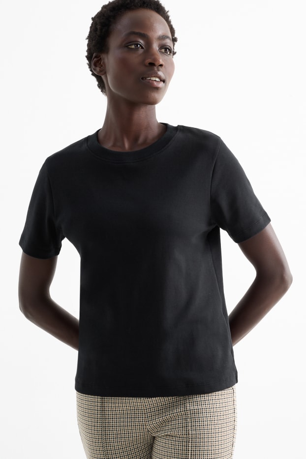 Femei - Tricou - slim fit - negru