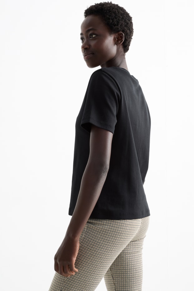 Femei - Tricou - slim fit - negru
