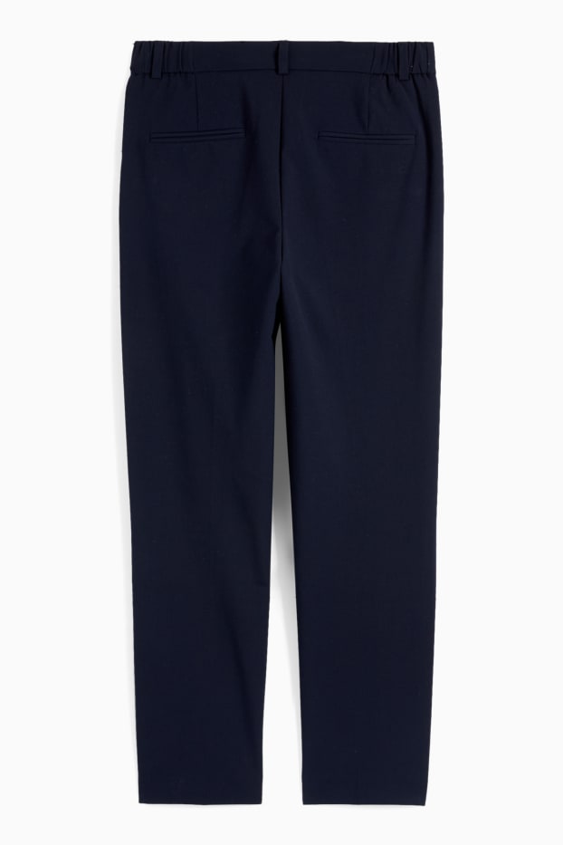 Femei - Pantaloni office - talie medie - slim fit - albastru închis