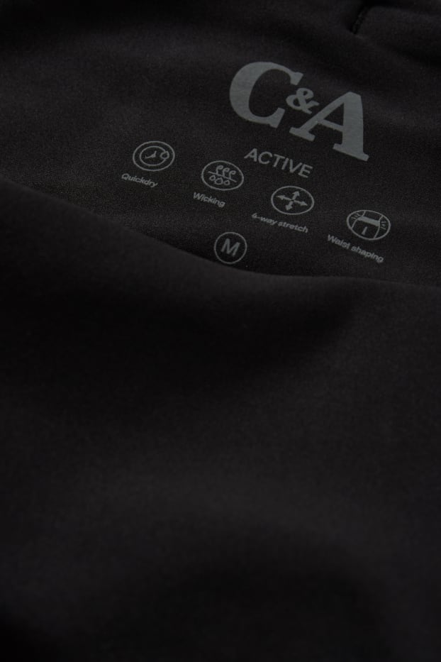 Femei - Colanți sport - 4 Way Stretch - protecție UV - negru