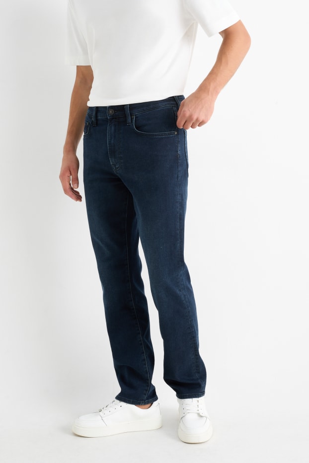 Bărbați - Straight jeans - jog denim - Flex - LYCRA® - denim-albastru închis