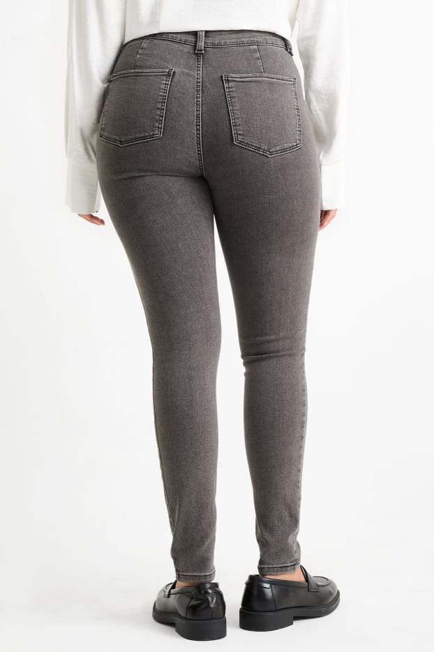 Femei - Jegging jeans - talie înaltă - denim-gri