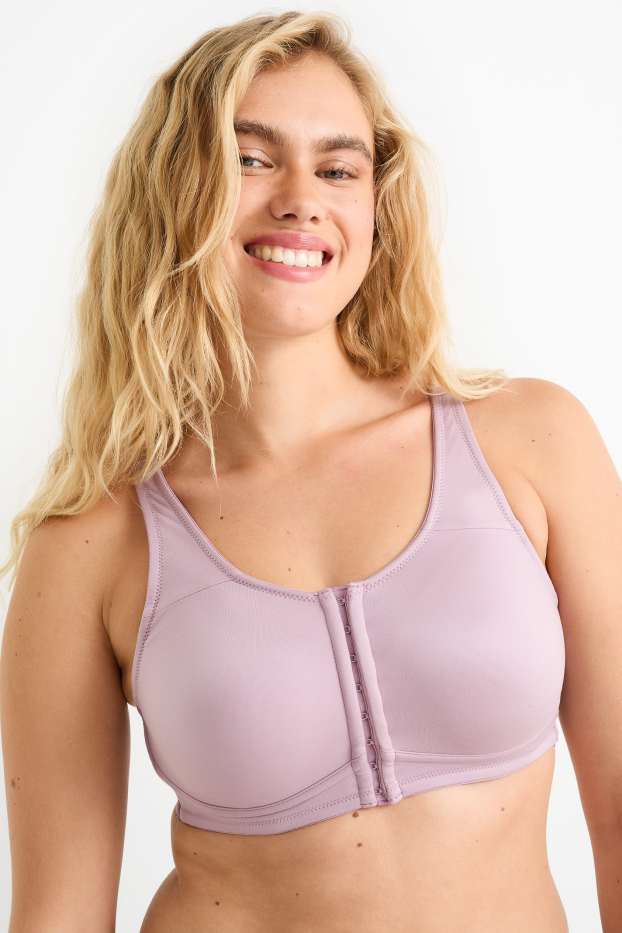 Femei - Sutien post-mastectomie fără armătură - violet deschis