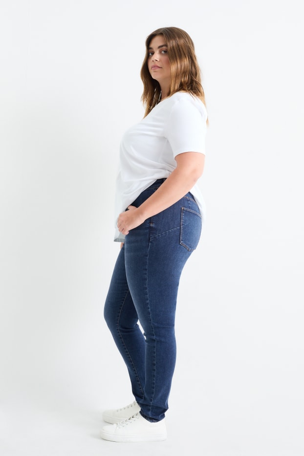 Femei - Skinny jeans - talie medie - jeans modelatori - Flex - LYCRA® - denim-albastru