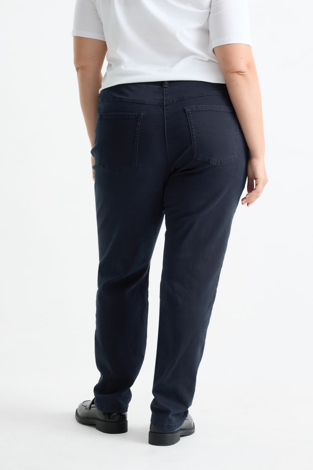 Femei - Slim jeans - talie medie  - albastru închis