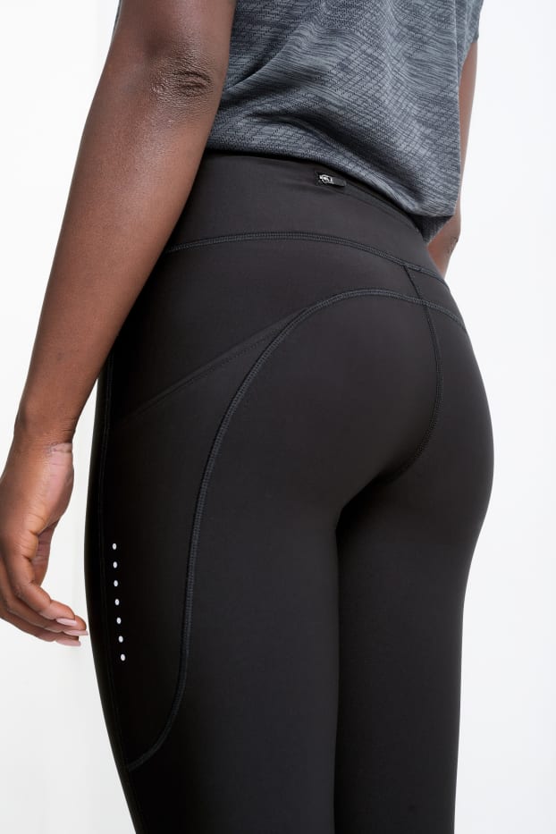 Femei - Colanți sport - 4 Way Stretch - protecție UV - negru