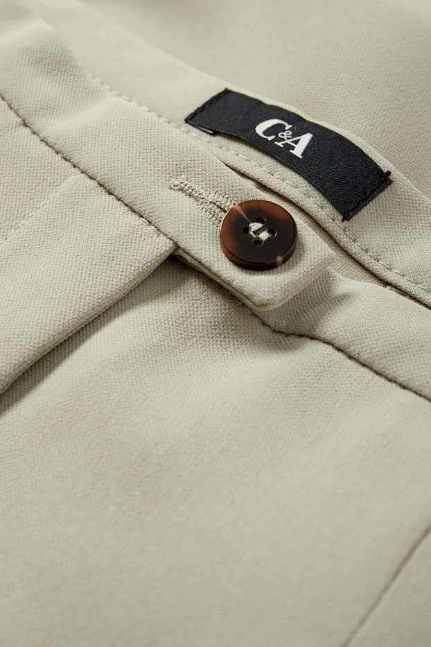 Femei - Pantaloni de stofă - talie înaltă - tapered fit - verde deschis