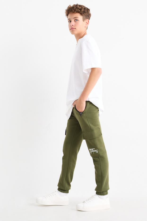 Copii - Băieți - Multipack 2 perechi - pantaloni de trening cargo - verde