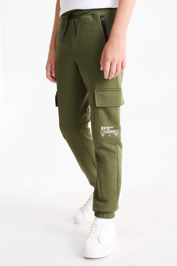 Copii - Băieți - Multipack 2 perechi - pantaloni de trening cargo - verde