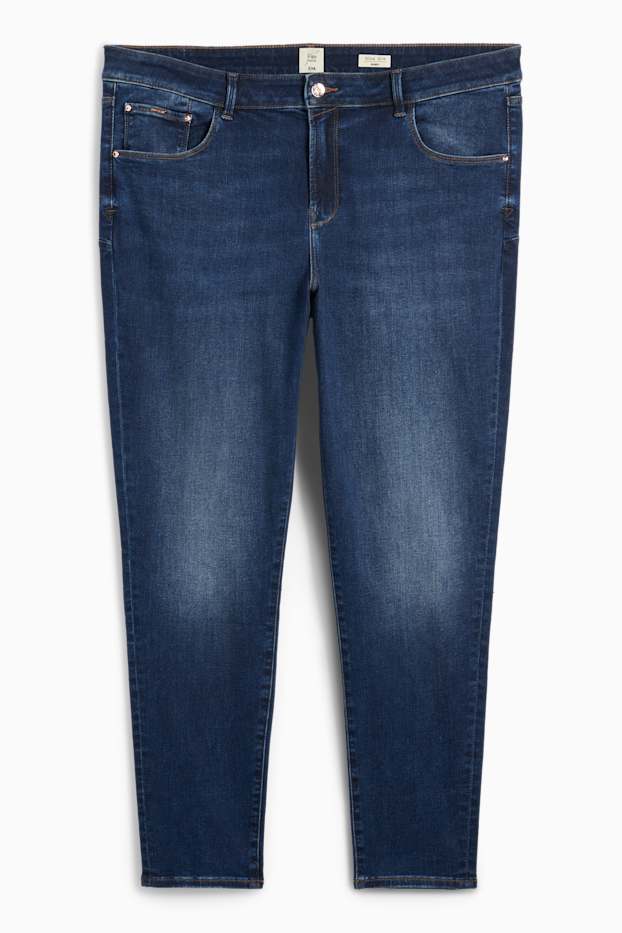 Femei - Skinny jeans - talie medie - jeans modelatori - LYCRA® - denim-albastru