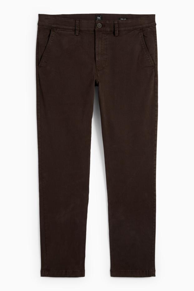 Herren - Chino - Slim Fit - Flex - dunkelbraun