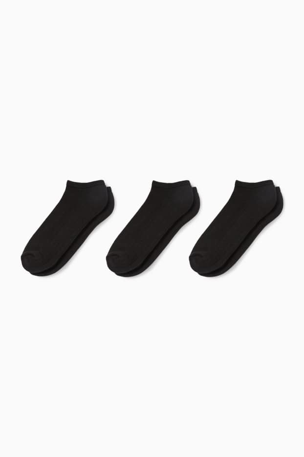 Femei - Multipack 3 perechi - șosete sub gleznă - negru